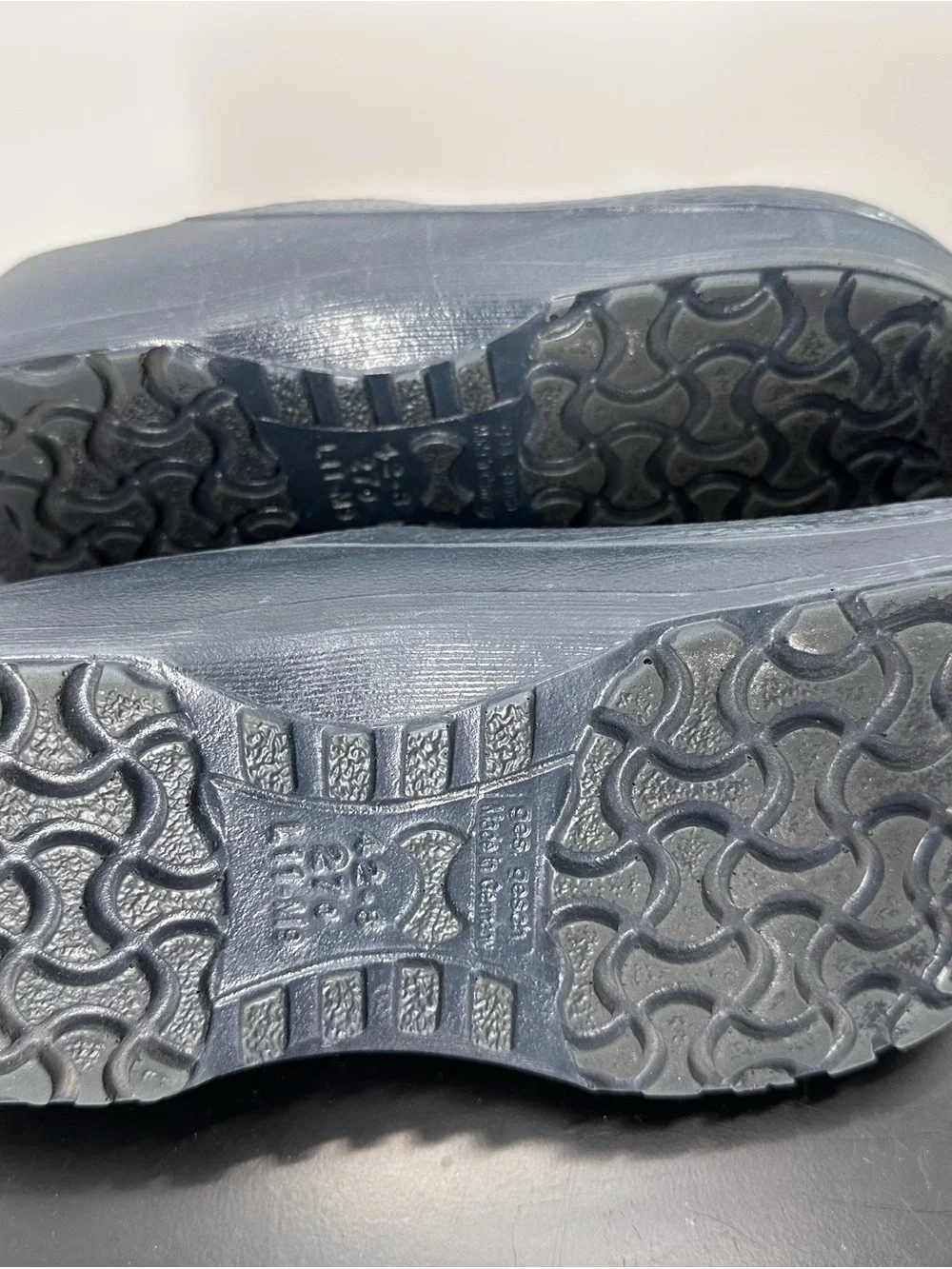 Navy Blue Professional Birkenstock Birki Clogs with Michigan Logo on Back